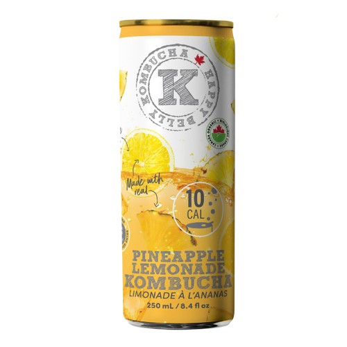 Happy Belly Kombucha Pineapple Lemonade 250 ml