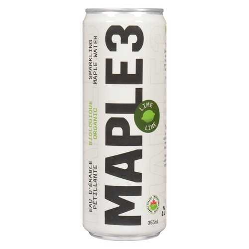Maple 3 Organic Sparkling Maple Water Lime 355 ml (can)