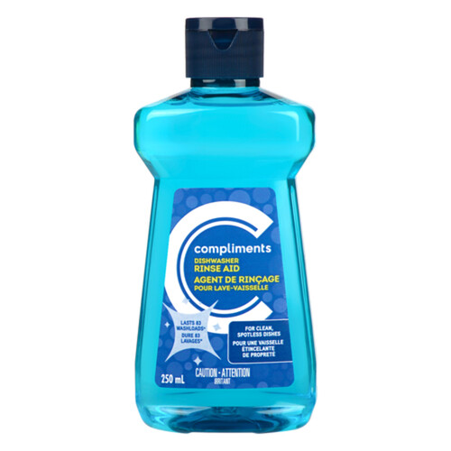 Compliments Dishwasher Rinse Aid Sparkling Dishes 250 ml