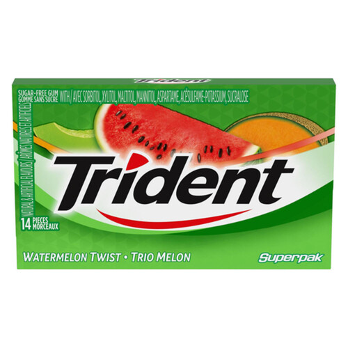 Trident Gum Sugar Free Watermelon Twist 14 Pieces 