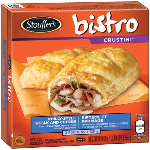 Stouffer's Frozen Bistro Crustini Philly Style Steak 256 g