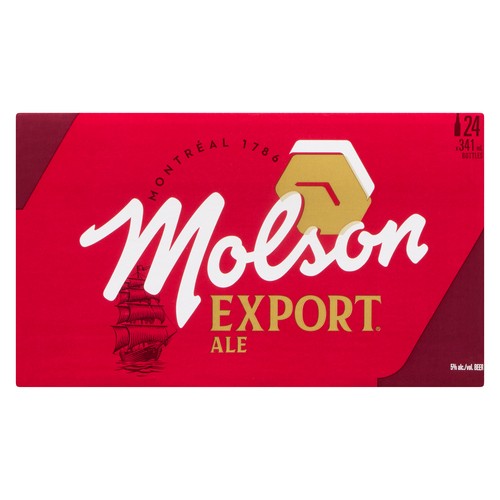 Molson Export Ale Beer 5% Alcohol 24 x 341 ml (bottles)