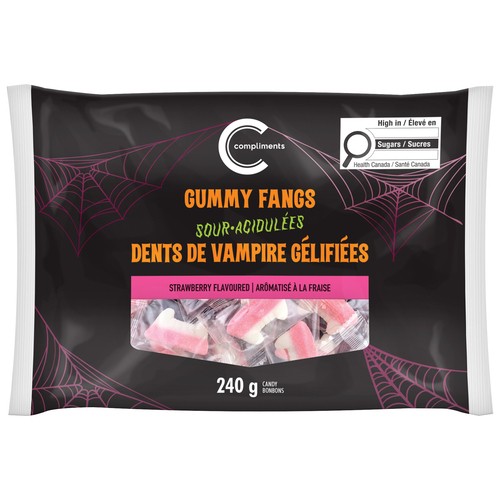 Compliments Candy Gummy Fangs Sour 240 g