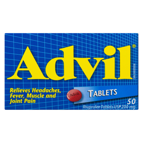 Advil Pain Relief Ibuprofen 200 mg Tablets 50 Count