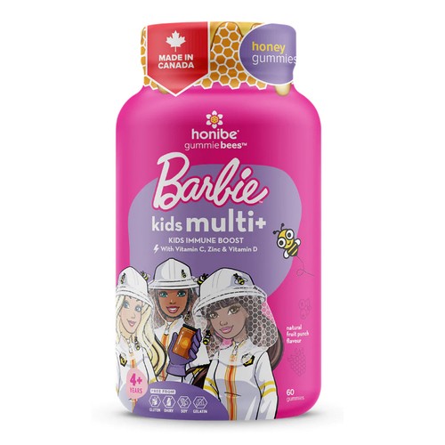 Honibe Barbie Kids Multi+ Vitamins Gummie Bees 60 EA