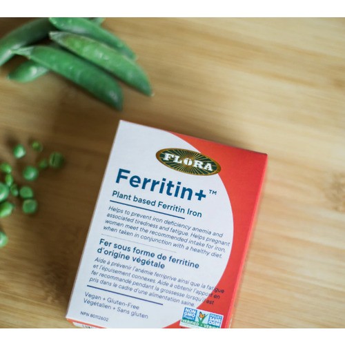 Flora Ferritin+ Nutritional Supplement Vegan Capsules 30 Count