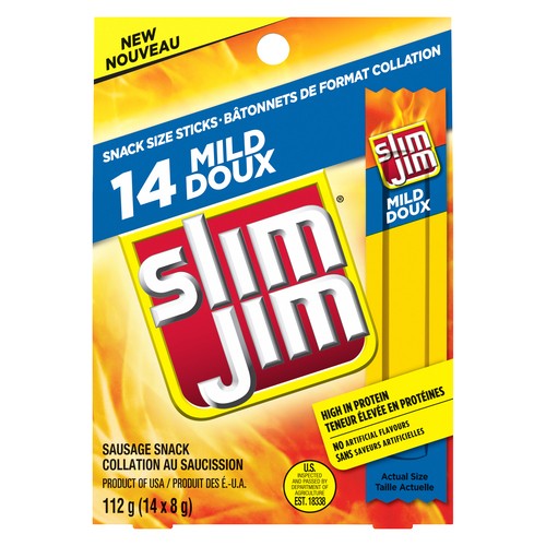 Slim Jim Sausage Snack Meat Stick Mild 112 g