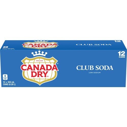 Canada Dry Club Soda 12 x 355 ml (cans)