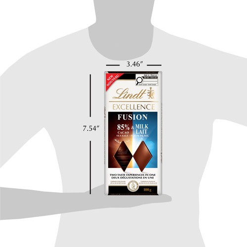 Lindt Excellence Chocolate Bar Fusion 85% Sea Salt Milk 100 g