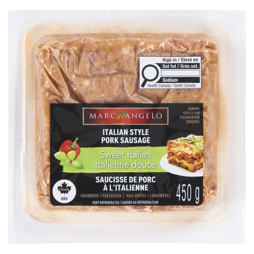 Marcangelo Frozen Grind Pork Sausage Sweet Italian 450 g