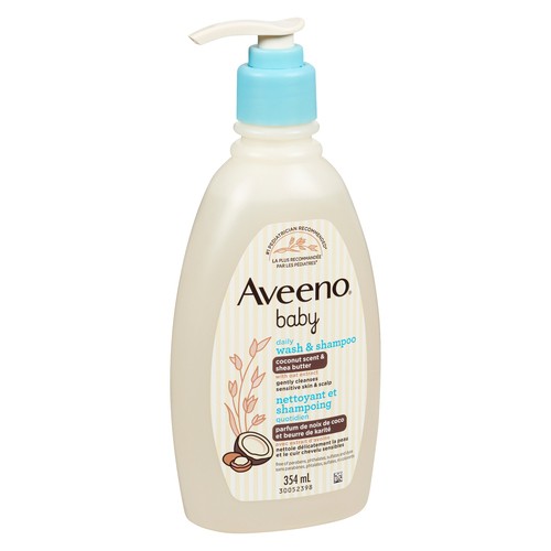 Aveeno Baby Wash & Shampoo Coconut Scent & Shea Butter 354 ml
