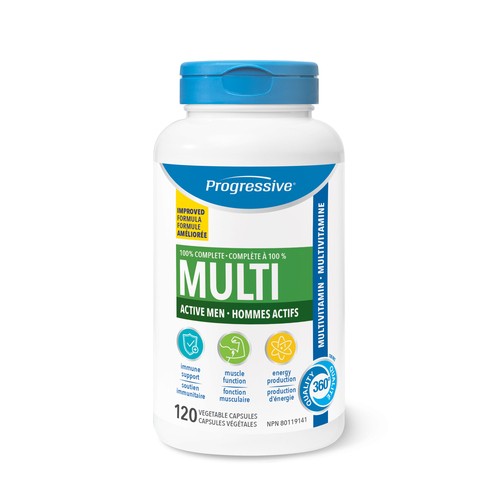 Progressive Multivitamin Active Men Vegetable Capsules 120 Count