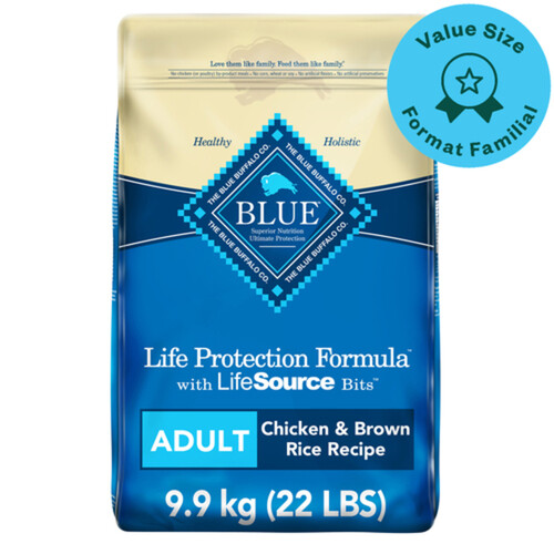 Blue Buffalo Dry Dog Food Adult Life Protection Formula Chicken & Brown Rice 9.9 kg