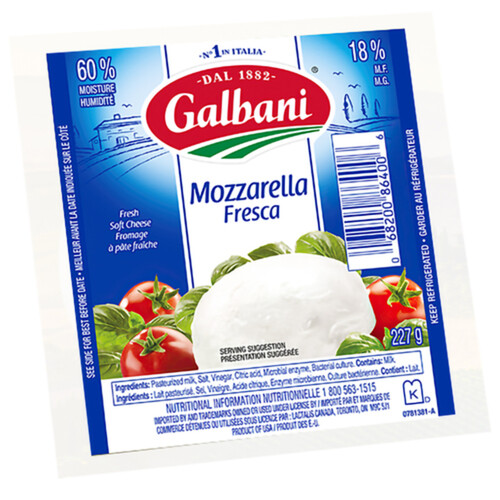 Galbani 18% Fresh Cheese Mozzarella Ball 227 g