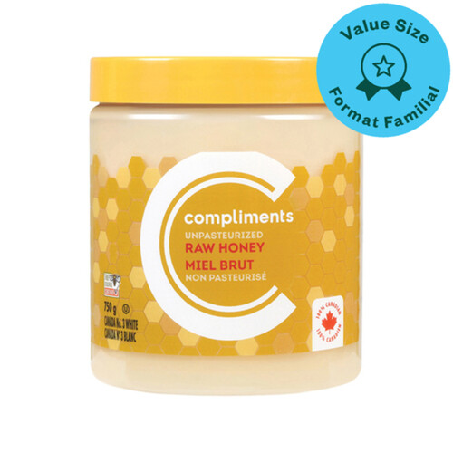 Compliments Raw Honey White Creamed 750 g