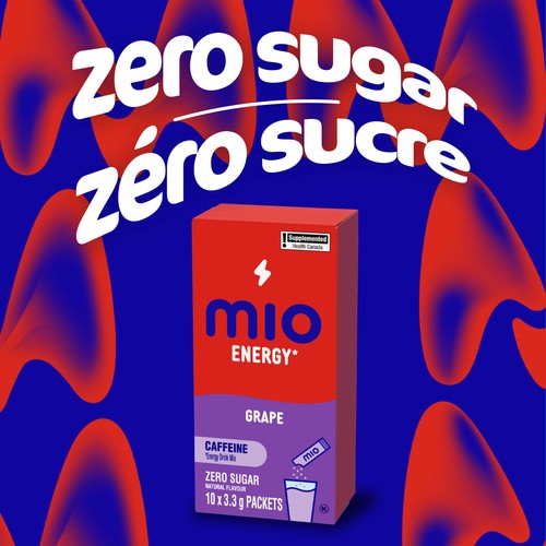 Mio Zero Sugar Energy Drink Mix Grape 10 x 3.3 g