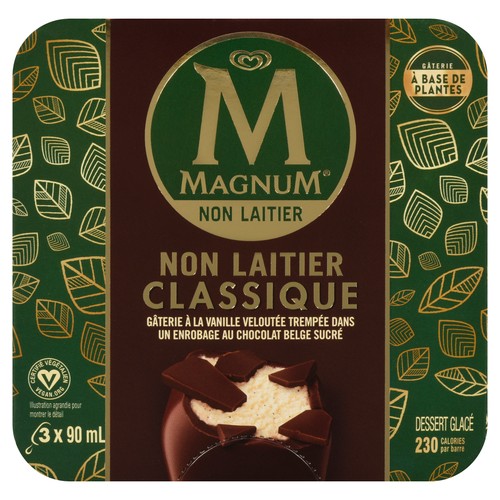 Magnum Non Dairy Frozen Dessert Bar Classic 3 x 90 ml