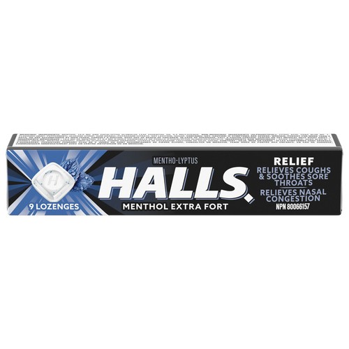 Halls Extra Strong Cough Drops 9 Lozenges