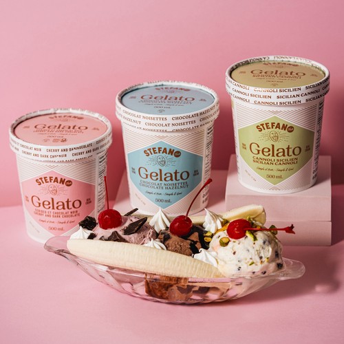 Stefano Faita Gelato Cherry And Dark Chocolate 500 ml