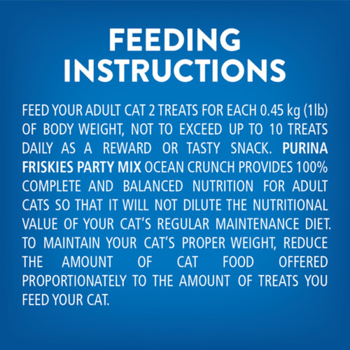 Friskies Cat Treats Party Mix Ocean Crunch with Real Ocean Whitefish 170 g