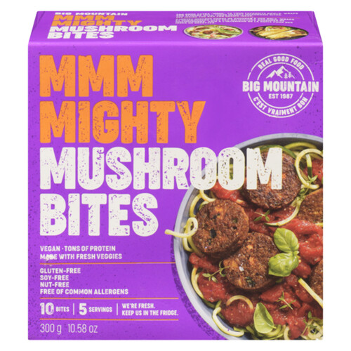 Big Mountain Foods Vegan Mighty Mushroom Bites Sweet Potato & Spinach 300 g