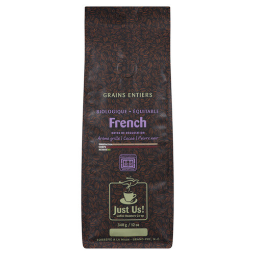 Just Us! Organic Coffee Whole Bean French Roast 340 g