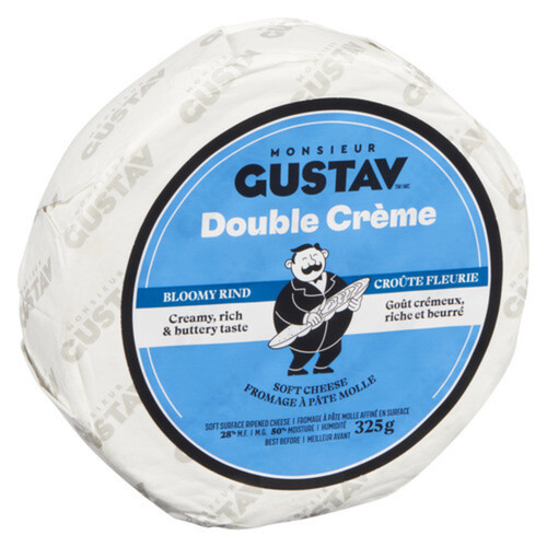 Monsieur Gustav Lactose Free Cheese Double Creme Bloomy Rind 325 g