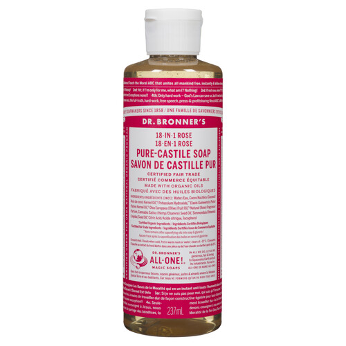 Dr. Bronner's Liquid Soap Rose Pure Castile 237 ml