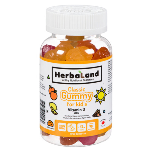 Herbaland Kids Vitamin D Classic Gummies 60 Count
