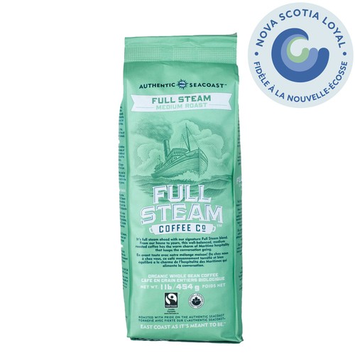 Full Steam Whole Bean Coffee Medium Roast 454 g