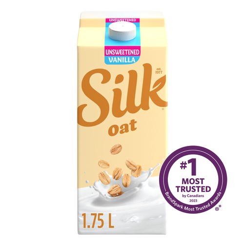Silk Dairy-free Unsweetened Oat Milk Alternative Vanilla 1.75 L