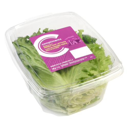 Compliments Green Leaf Single Cut Lettuce 198 g