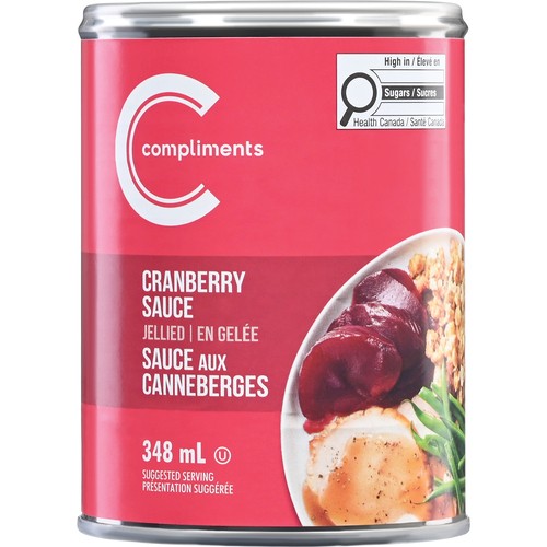 Compliments Jellied Sauce Cranberry 348 ml