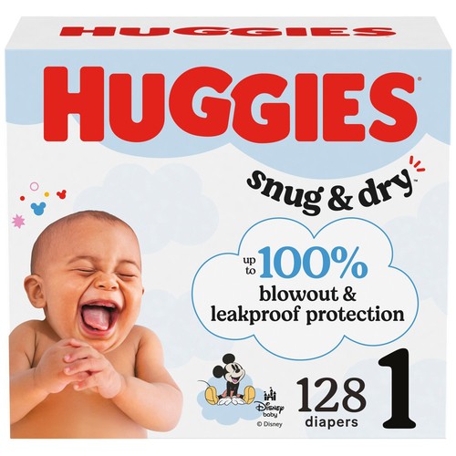Huggies Snug And Dry Diapers Size 1 128 Count