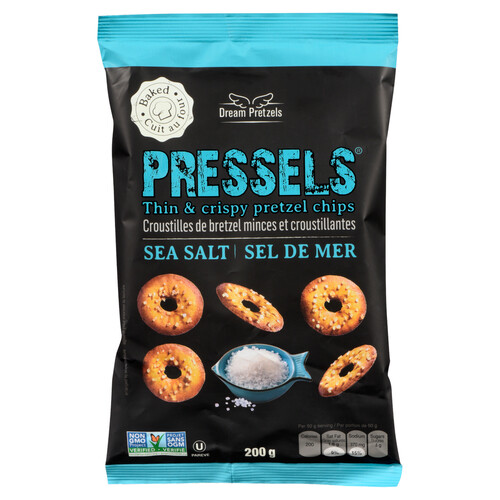 Dream Pretzels Pressels Pretzel Chips Thin & Crispy Sea Salt 200 g