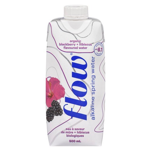 Flow Water Organic Flavoured Water Blackberry Hibiscus 500 ml