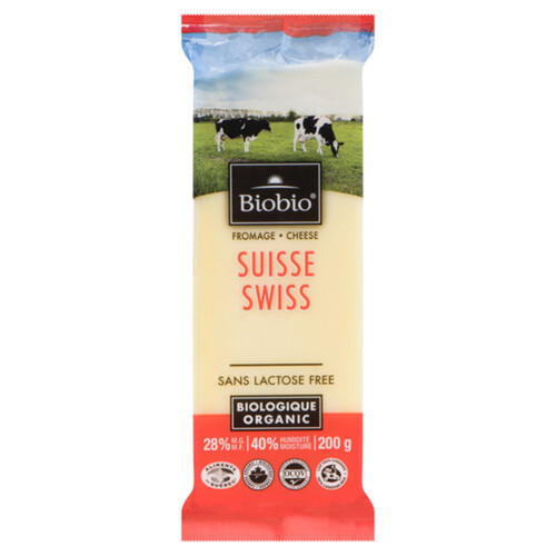 Biobio Organic Lactose Free Cheese Swiss 200 g