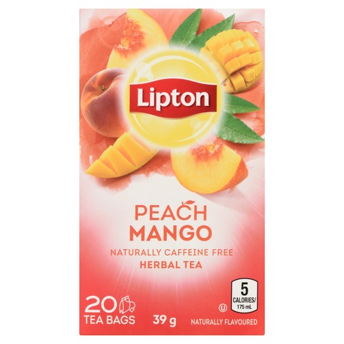 Lipton Herbal Tea Peach Mango 20 Tea Bags