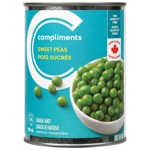 Compliments Canned Peas Sweet 540 ml
