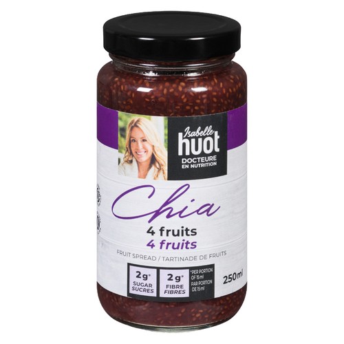 Isabelle Huot Fruit Spread 4 Fruits Chia 250 ml