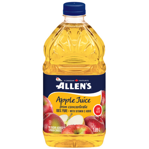 Allen's Juice Pure Apple Low Acid 1.89 L (bottle)