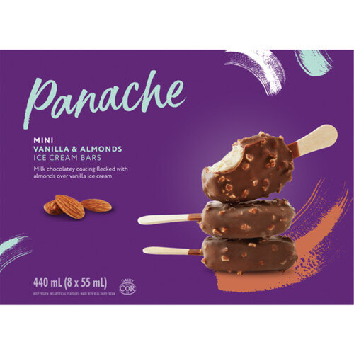 Panache Ice Cream Bars Vanilla & Almond Mini 8 x 55 ml