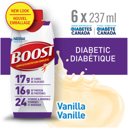 Boost Diabetic Drink Vanilla 6 x 237 ml Voilà Online Groceries & Offers