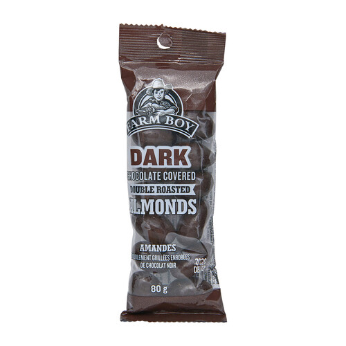 Farm Boy Double Roasted Almonds Dark Chocolate Covered 80 g