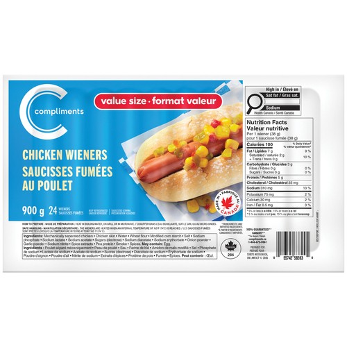 Compliments Wieners Chicken 900 g