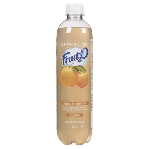 Fruit 2 O Sparkling Water White Grapefruit 502 ml (bottle)