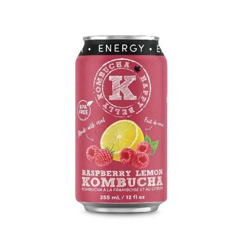 Happy Belly Kombucha Raspberry Lemon 355 ml (can)