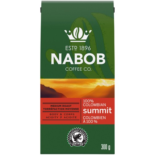 Nabob Summit Ground Coffee 100% Colombian 300 g