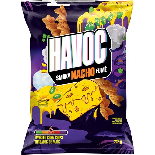 Havoc Twisted Corn Chips Smoky Nacho 232 g
