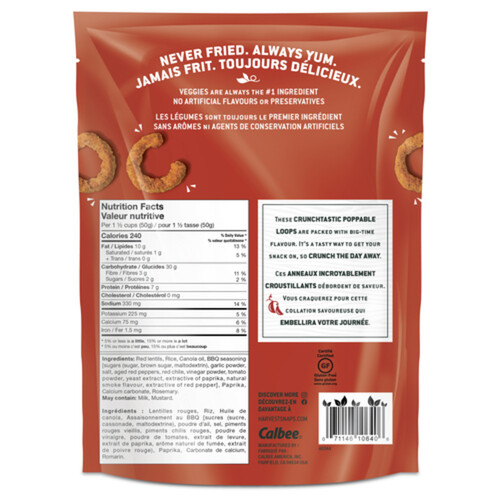 Harvest Snaps Gluten-Free Flavoured Crisps Kick'n BBQ 71 g